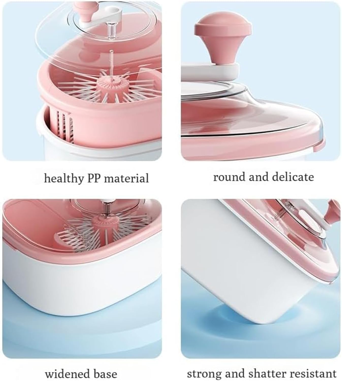 OKAYOASIS Fruit Cleaner Spinner with Lid and Brush