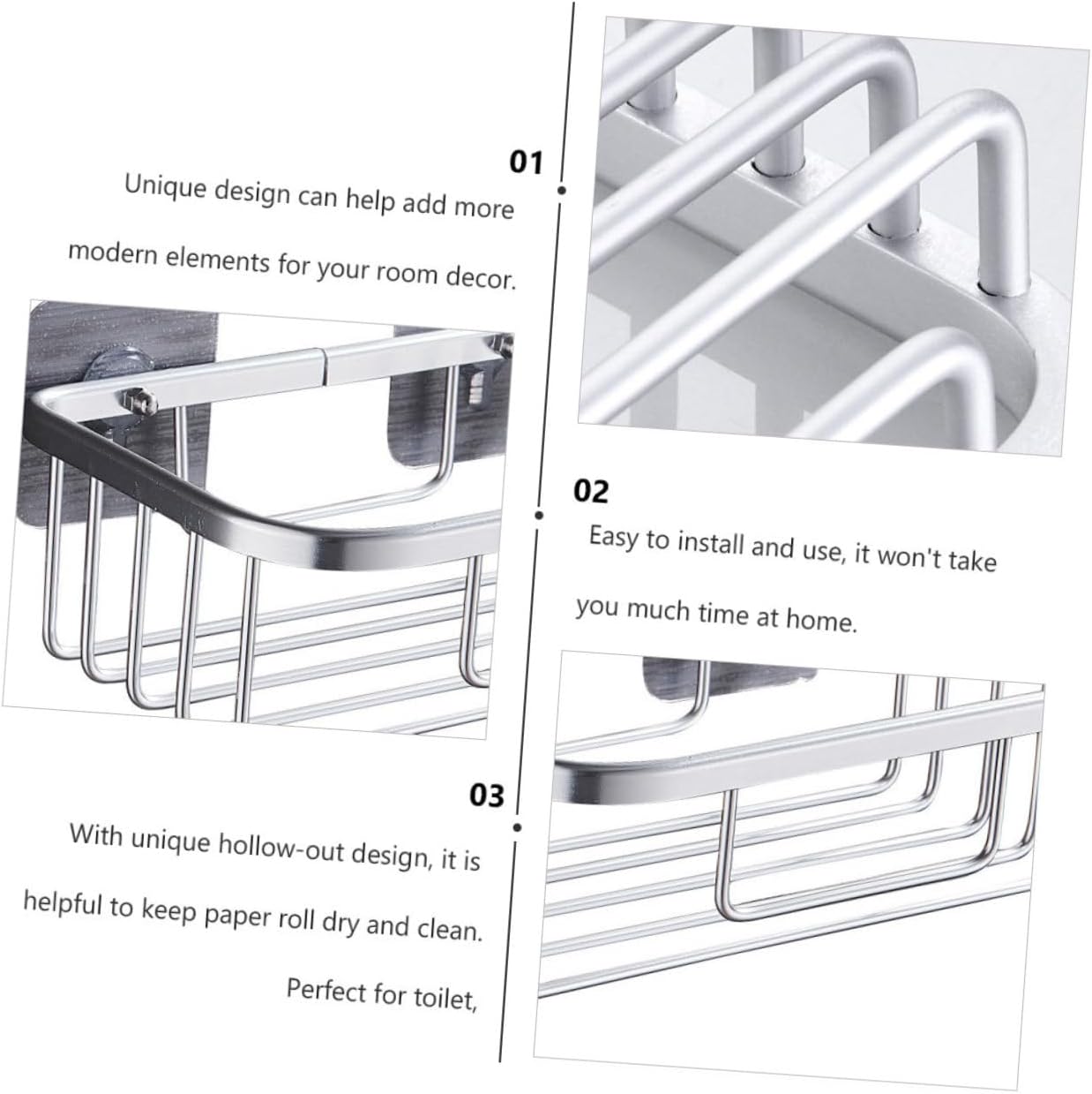 VILLFUL No Drilling Hanging Tissue Holder Suction Cup