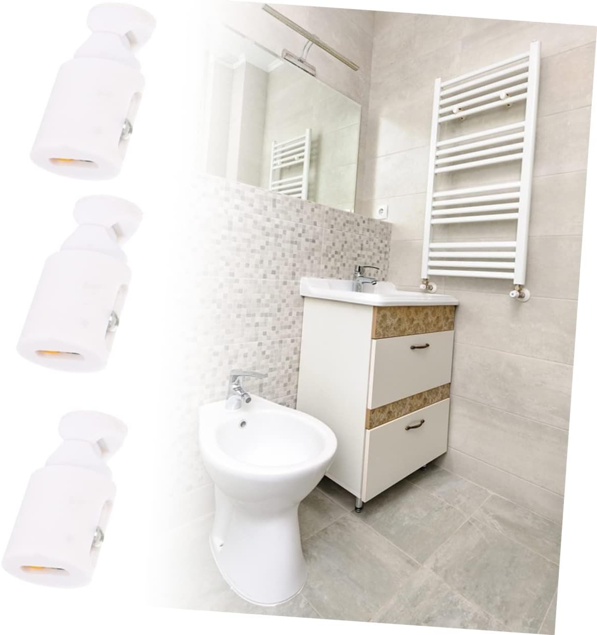 Vaguelly 3pcs Plastic Radiator Hooks for Bathroom 1