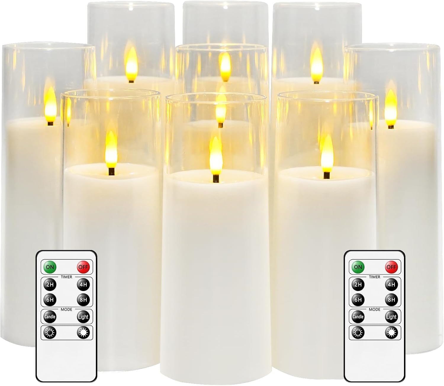 kakoya Flameless Candles Remote Control Pack of 9