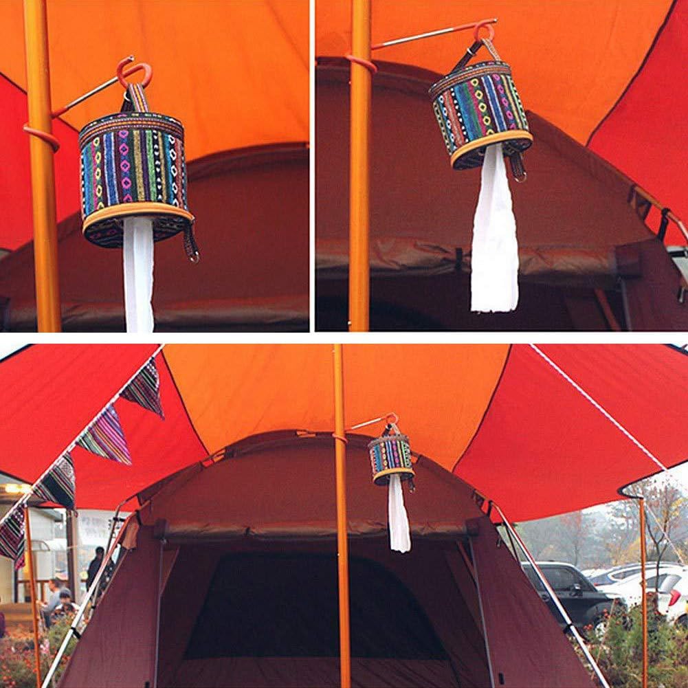 Round Tissue Box Roll Holder with Hook for Camping