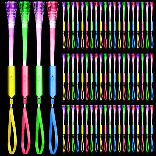 Junkin 200 Pcs LED Glow Wand with Batteries for Party
