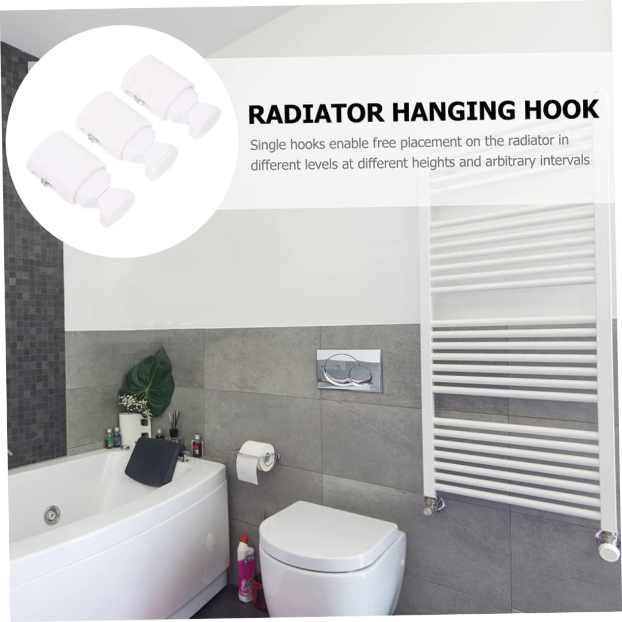 Heated Towel Hooks 3 Pack Radiator Rail Holder