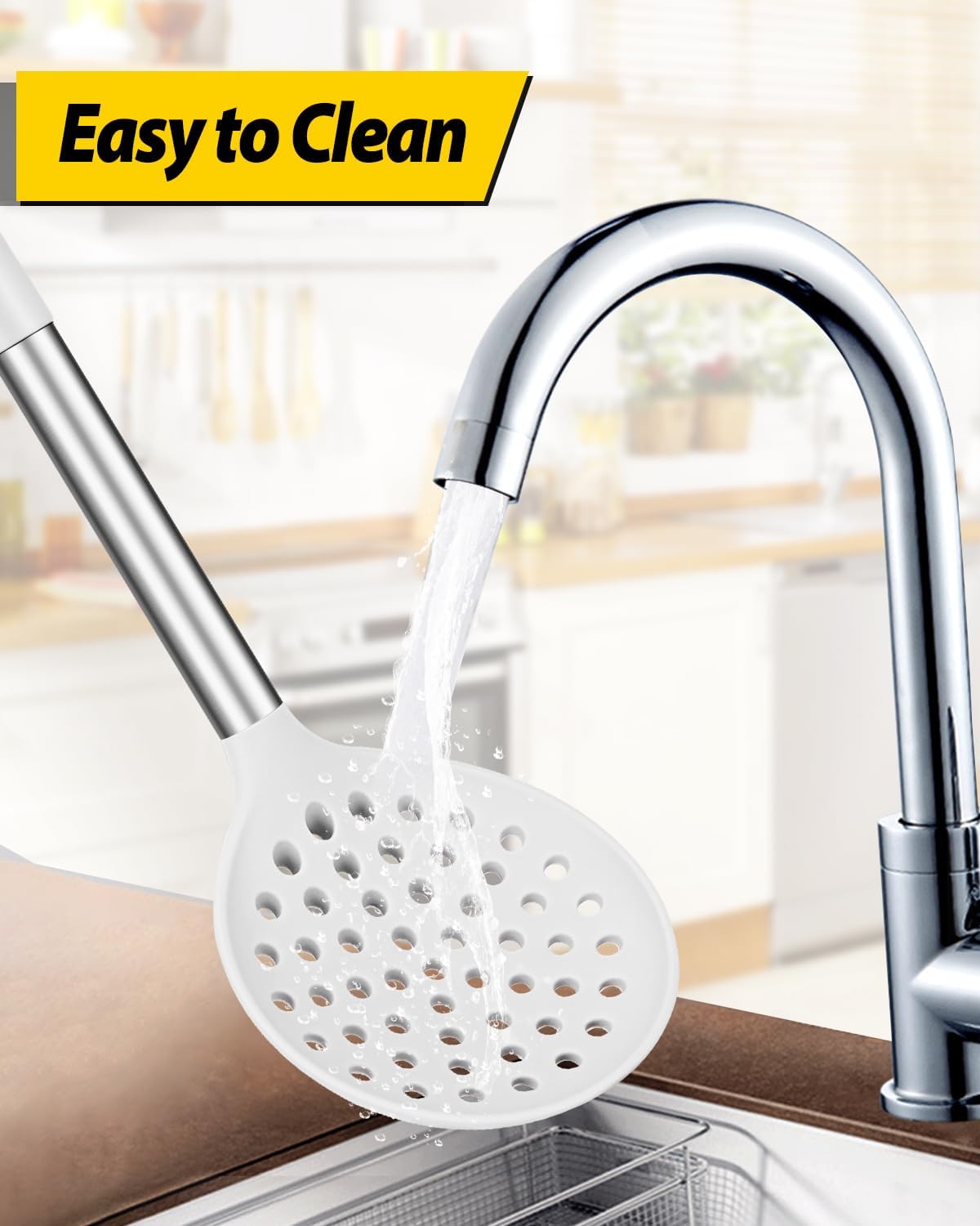 BUNDLEPRO Kitchen Ladle Strainer Set of 2