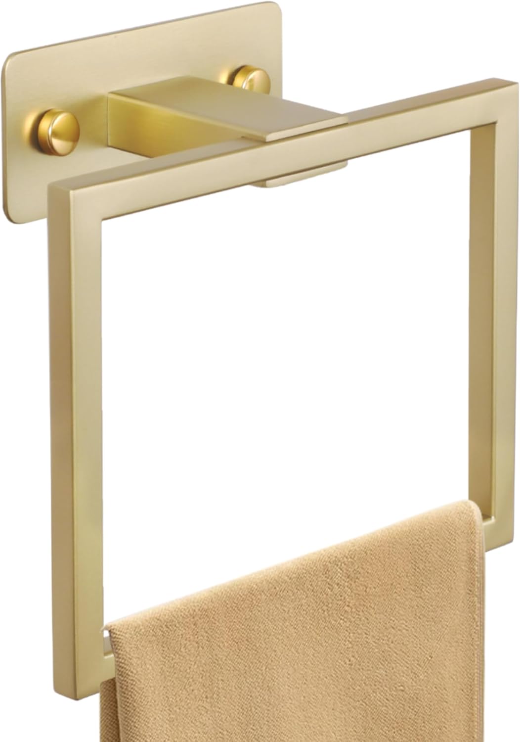 Brushed Gold Stainless Steel Towel Ring for Wall Mount