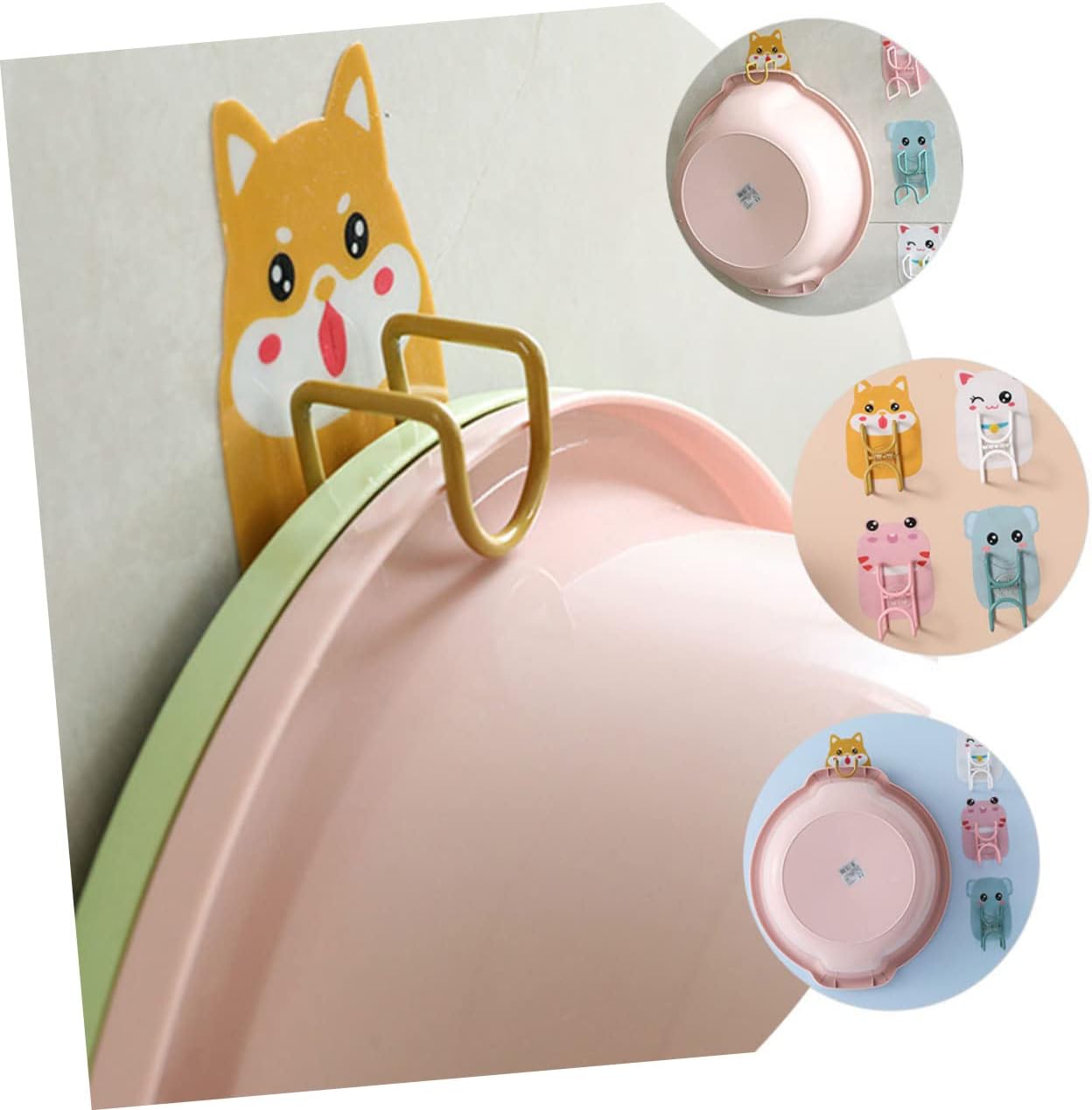 Cute Animal Wall Hooks Set for Bathroom Kitchen Study