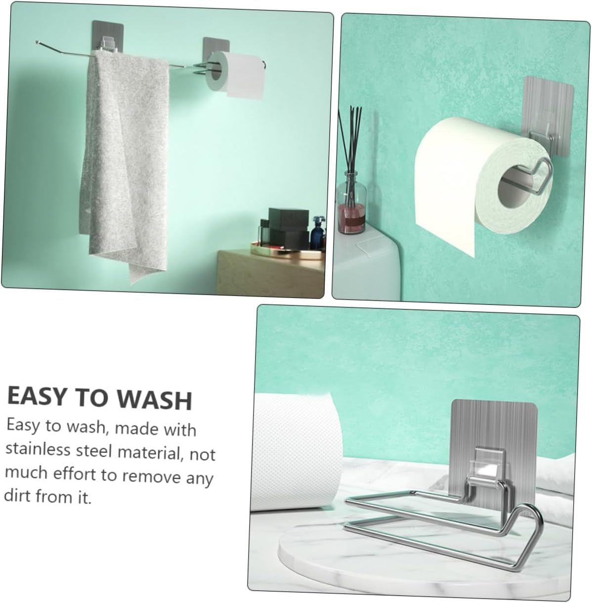 Alipis 1pc Wall Mounted Tissue Holder Stainless Steel Design