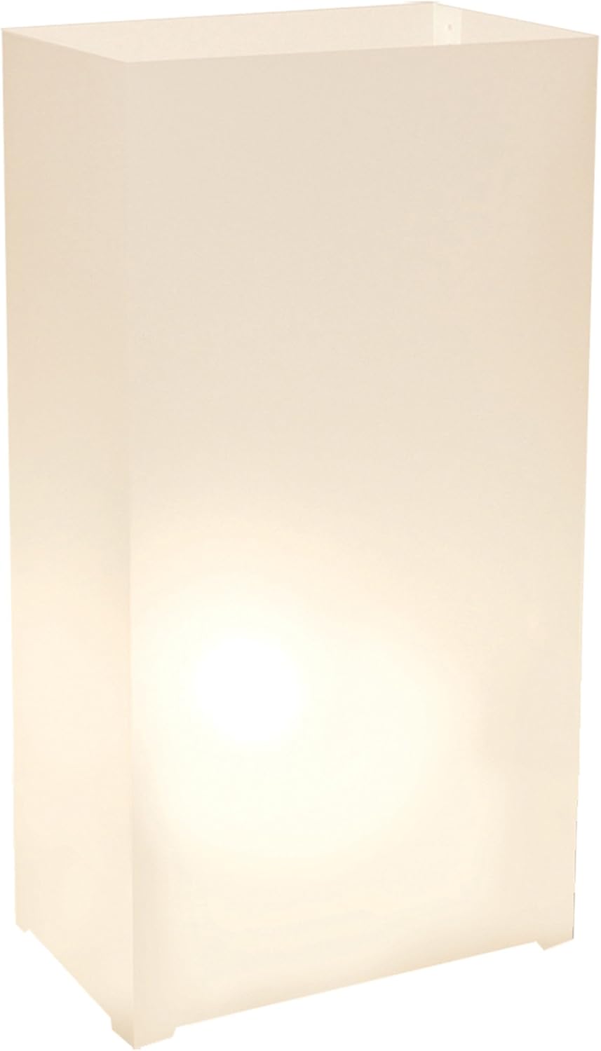 LumaBase 318100 White Plastic Lanterns Pack of 100