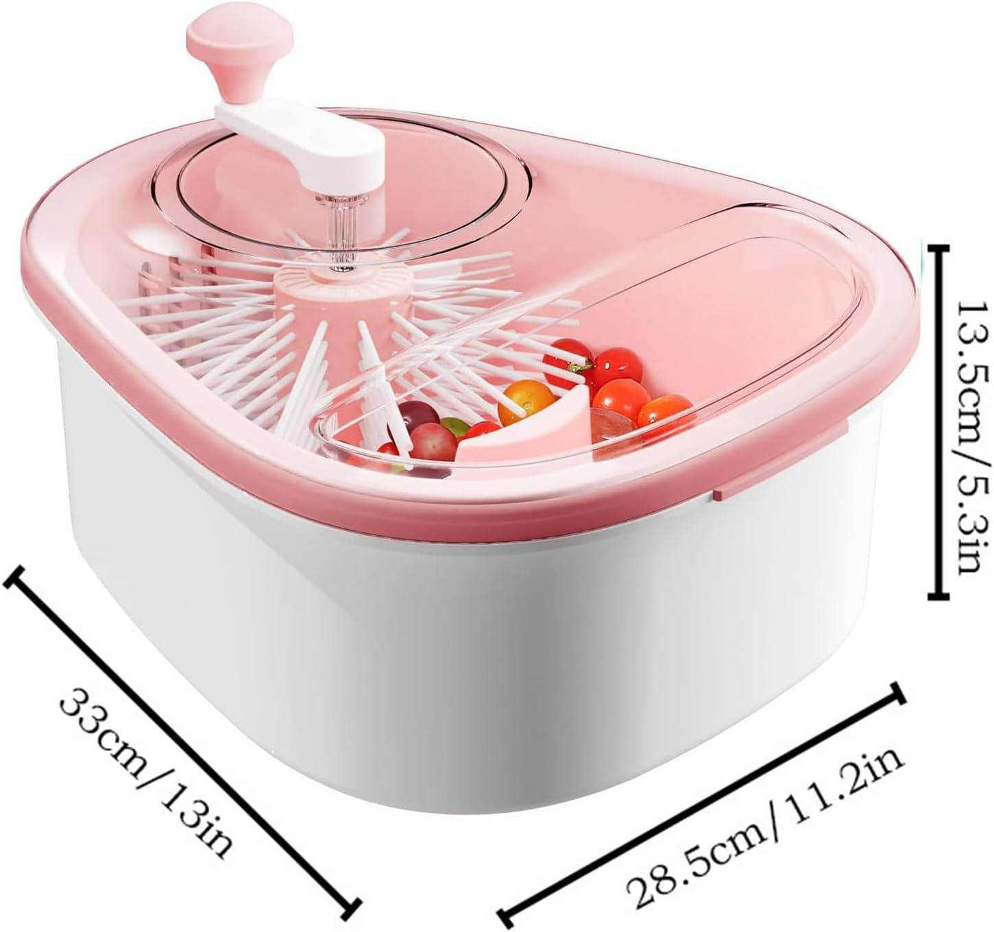 2025 Portable Fruit Cleaner Spinner with Brush and Bowl