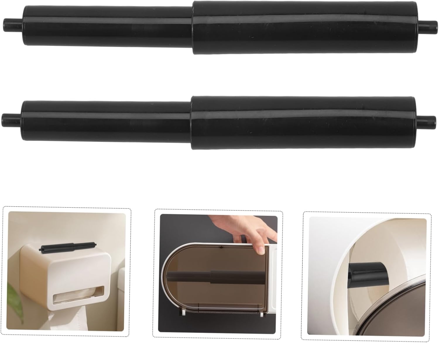 Toilet Paper Spring Rods 2 Pack for Paper Holder Replacement