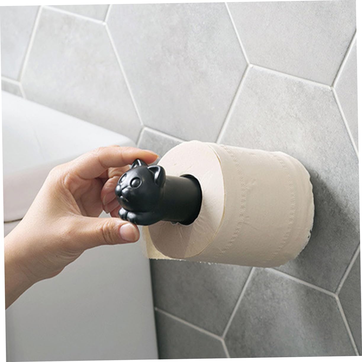 Balacoo Cute Cat Toilet Paper Holder Wall Mount