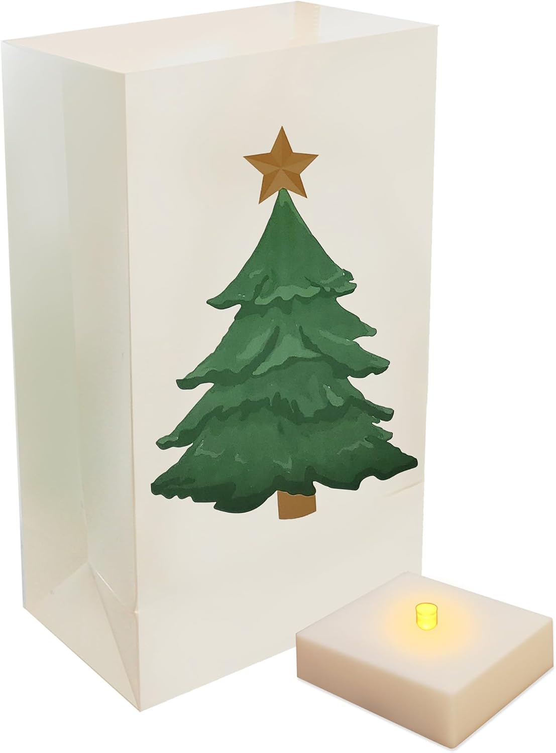 LumaBase Battery Operated Luminaria Kit with Timer - Set of 6 1