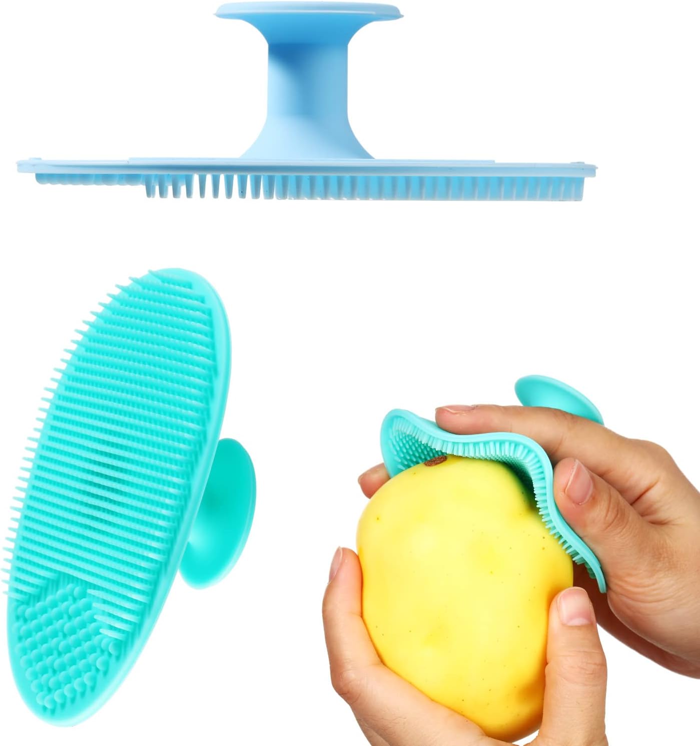 Yinkin 2 Pcs Silicone Vegetable Scrubber Set