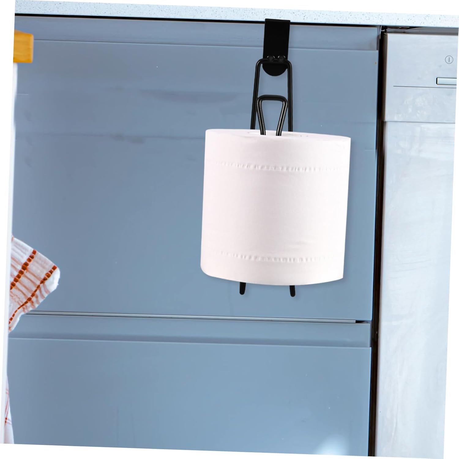Luxshiny Over The Tank Toilet Paper Holder Black