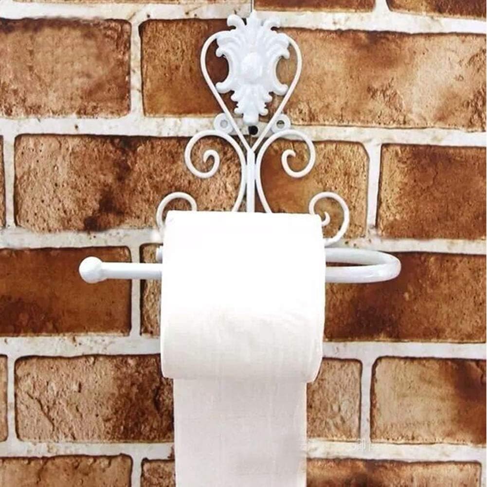 Heaven2017 Black Metal Toilet Paper Holder Wall Mount