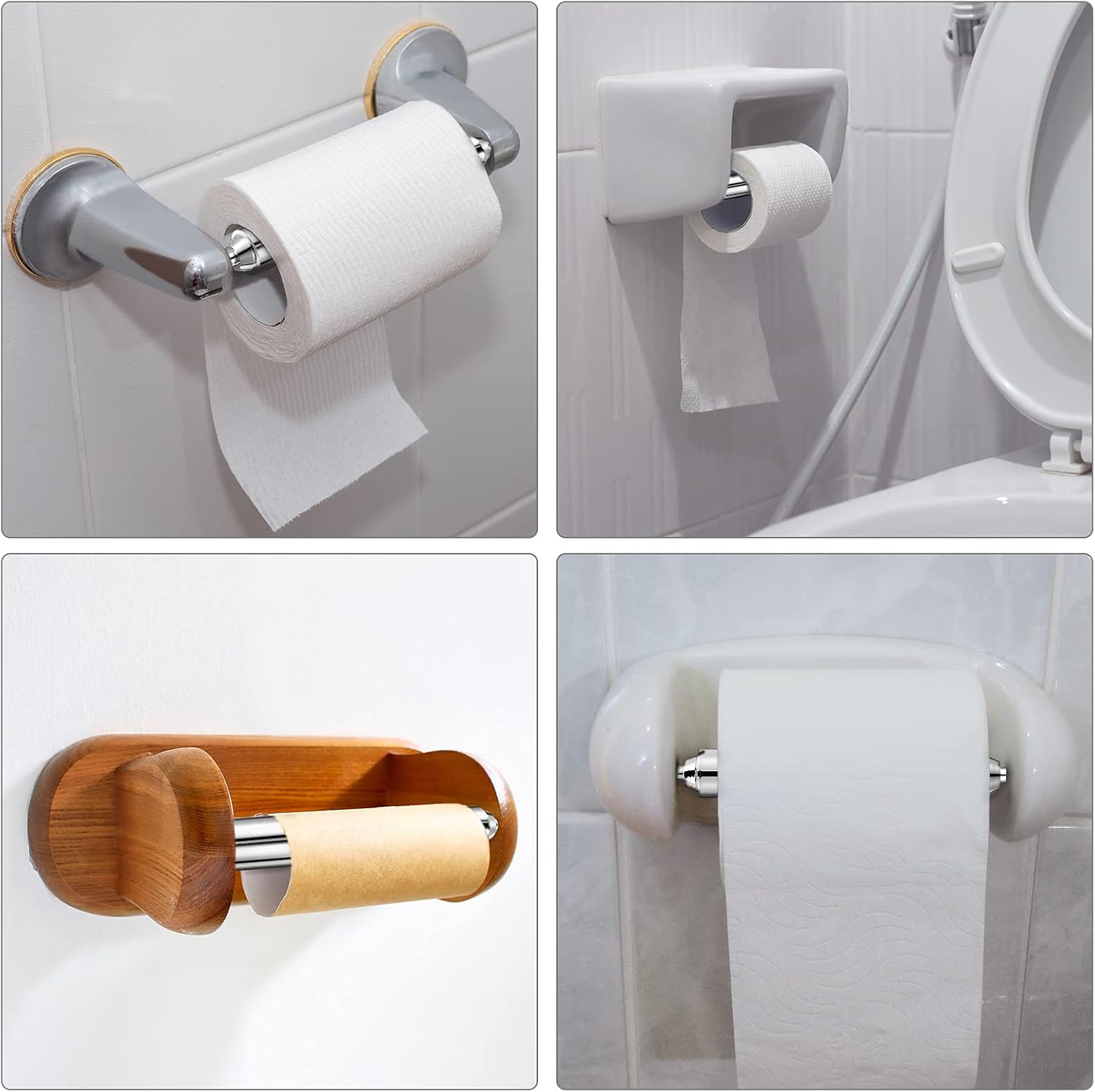 Patelai Toilet Paper Holder Roller Replacement Rod Plastic Chrome 1 Piece