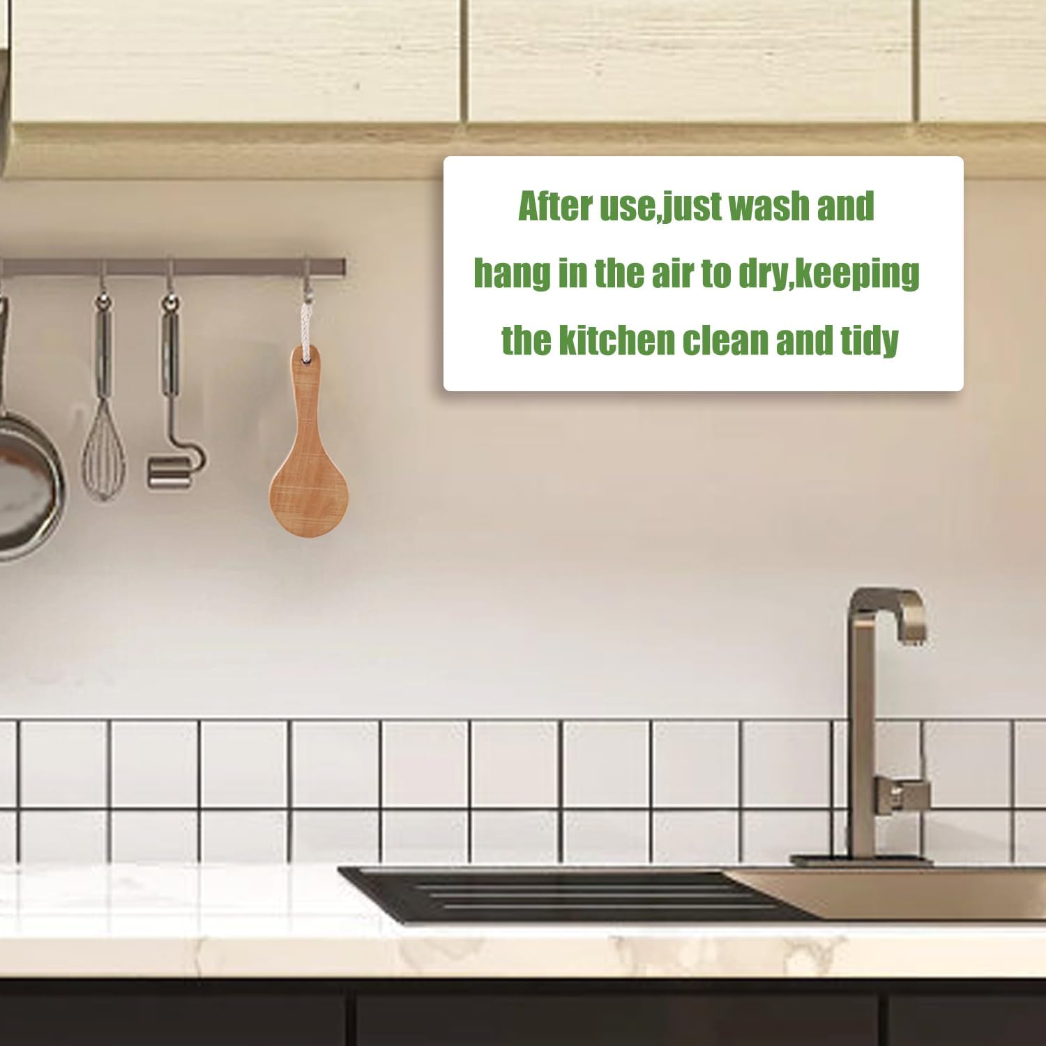 PEUTIER Vegetable Brush with Long Handle for Kitchen Cleaning