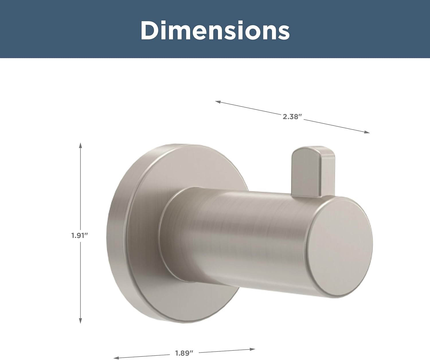 FRANKLIN BRASS Kildare Towel Hook Satin Nickel
