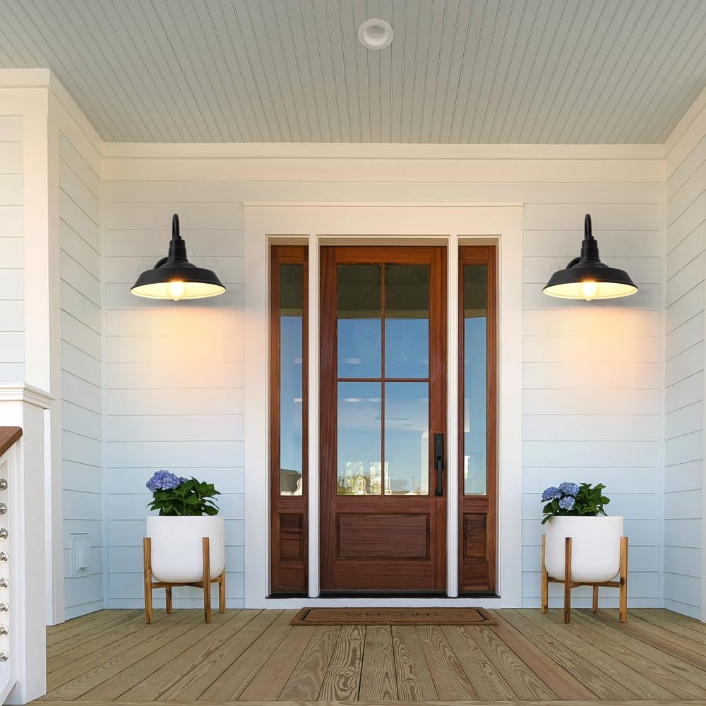 Double Century 2-Pack Barn Lights Outdoor Wall Fixtures