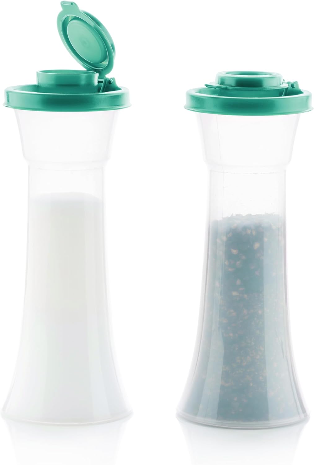 Tupperware Hourglass Salt Pepper Shaker Set 1