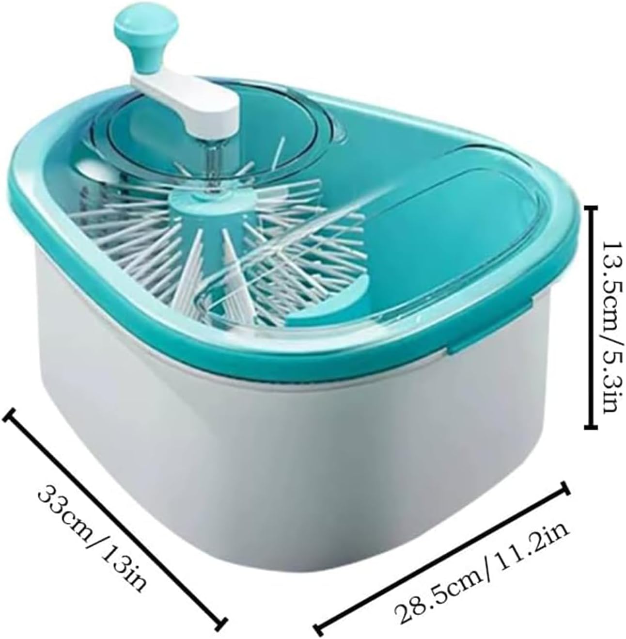 OKAYOASIS Fruit Cleaner Spinner with Lid and Brush