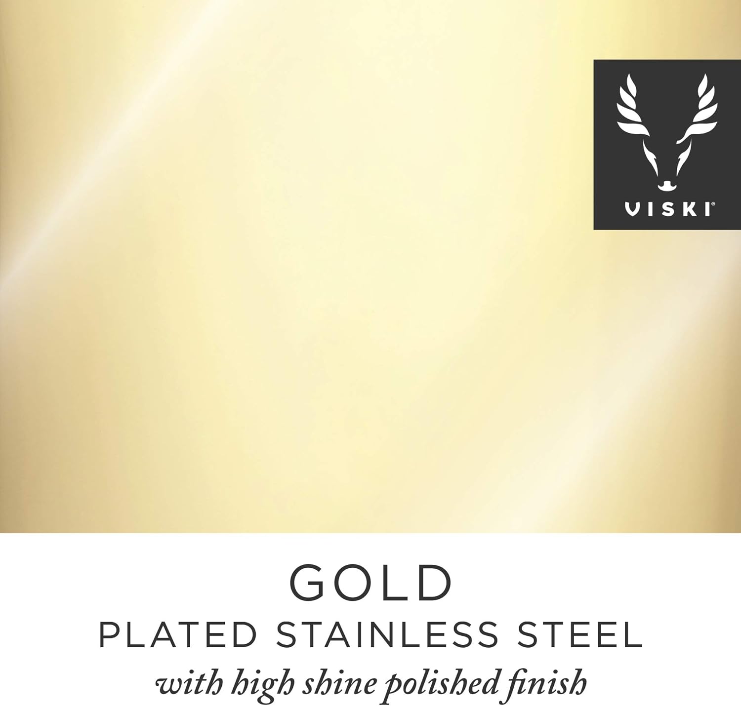 Viski Hawthorne Bar Strainer - Gold Plated Stainless Steel with Handles