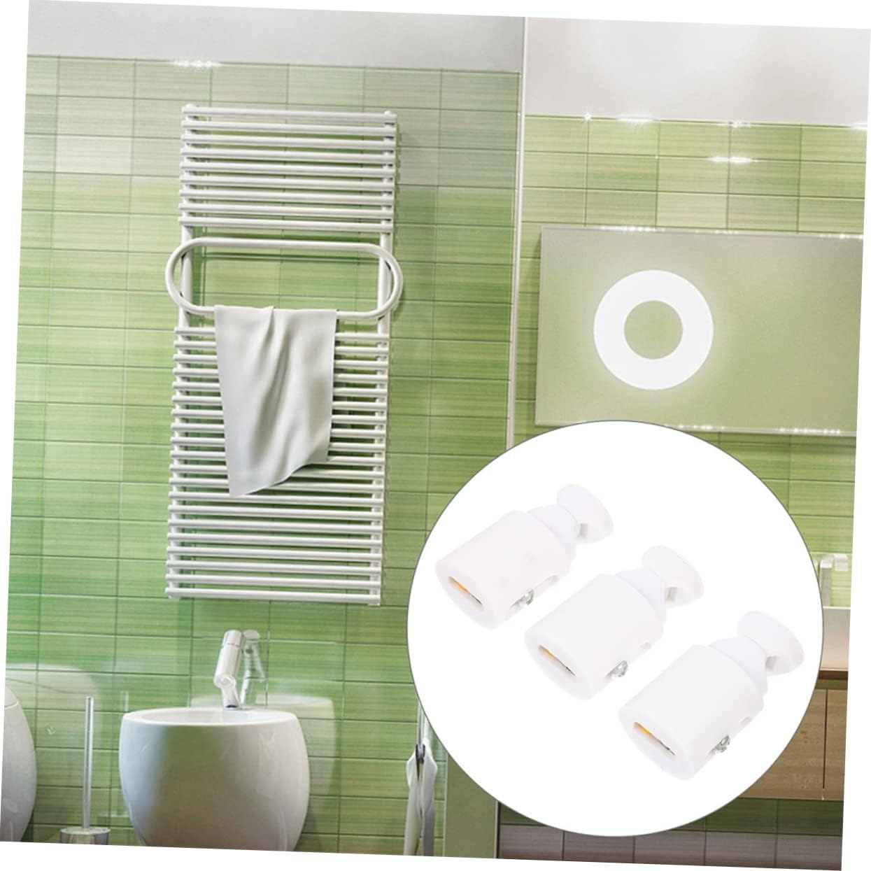 Vaguelly 3pcs Plastic Radiator Hooks for Bathroom 1