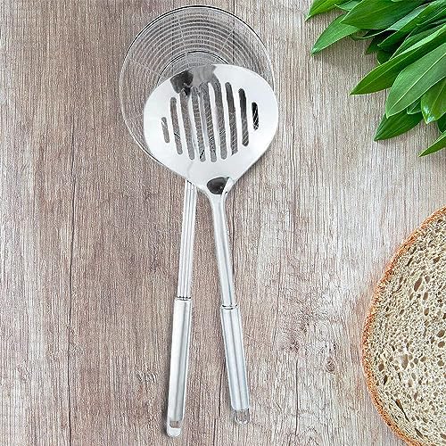 TENTA Kitchen 2pc Skimmer Ladle with Wire Strainer