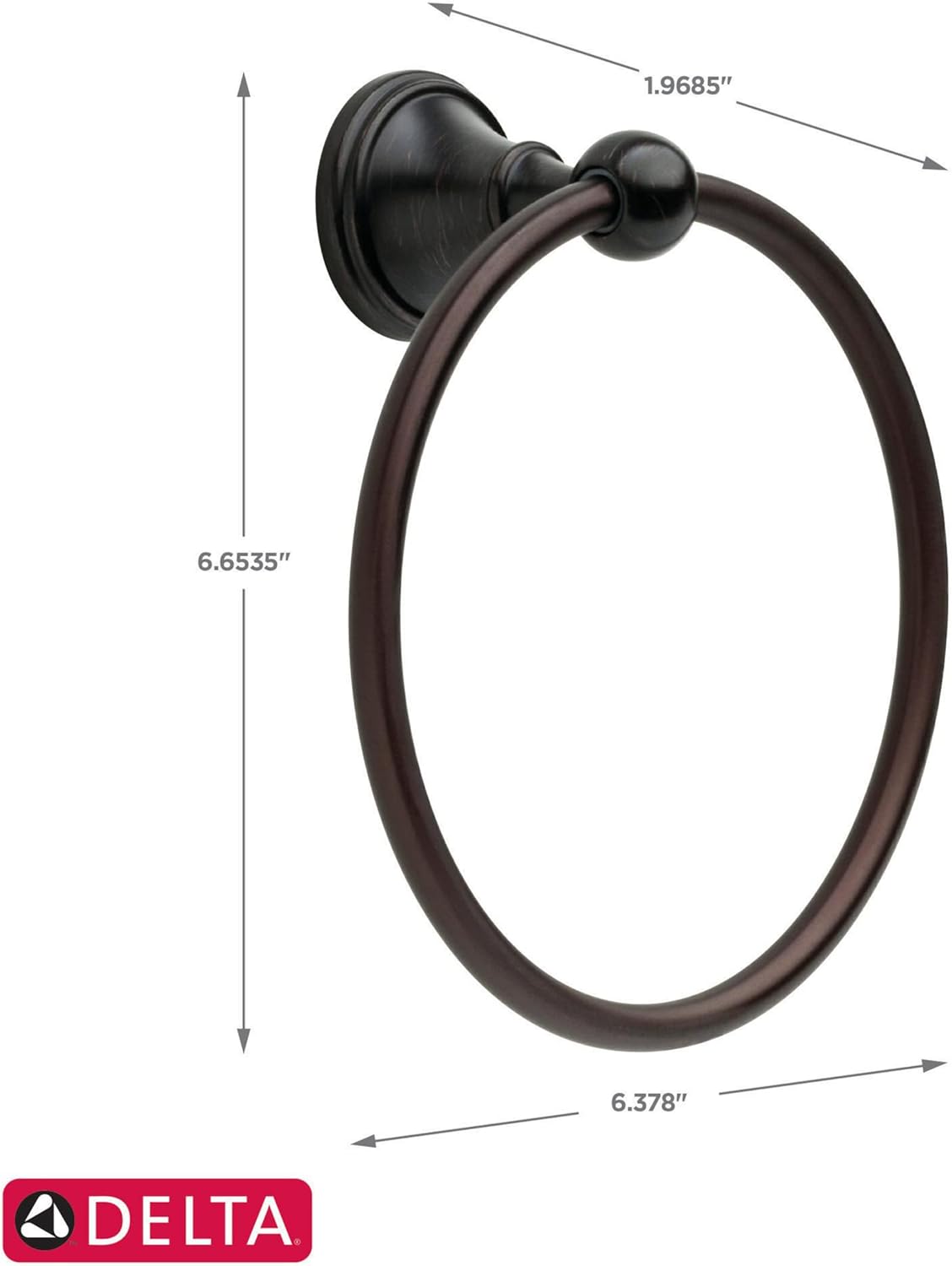 Delta Crestfield Venetian Bronze Towel Ring