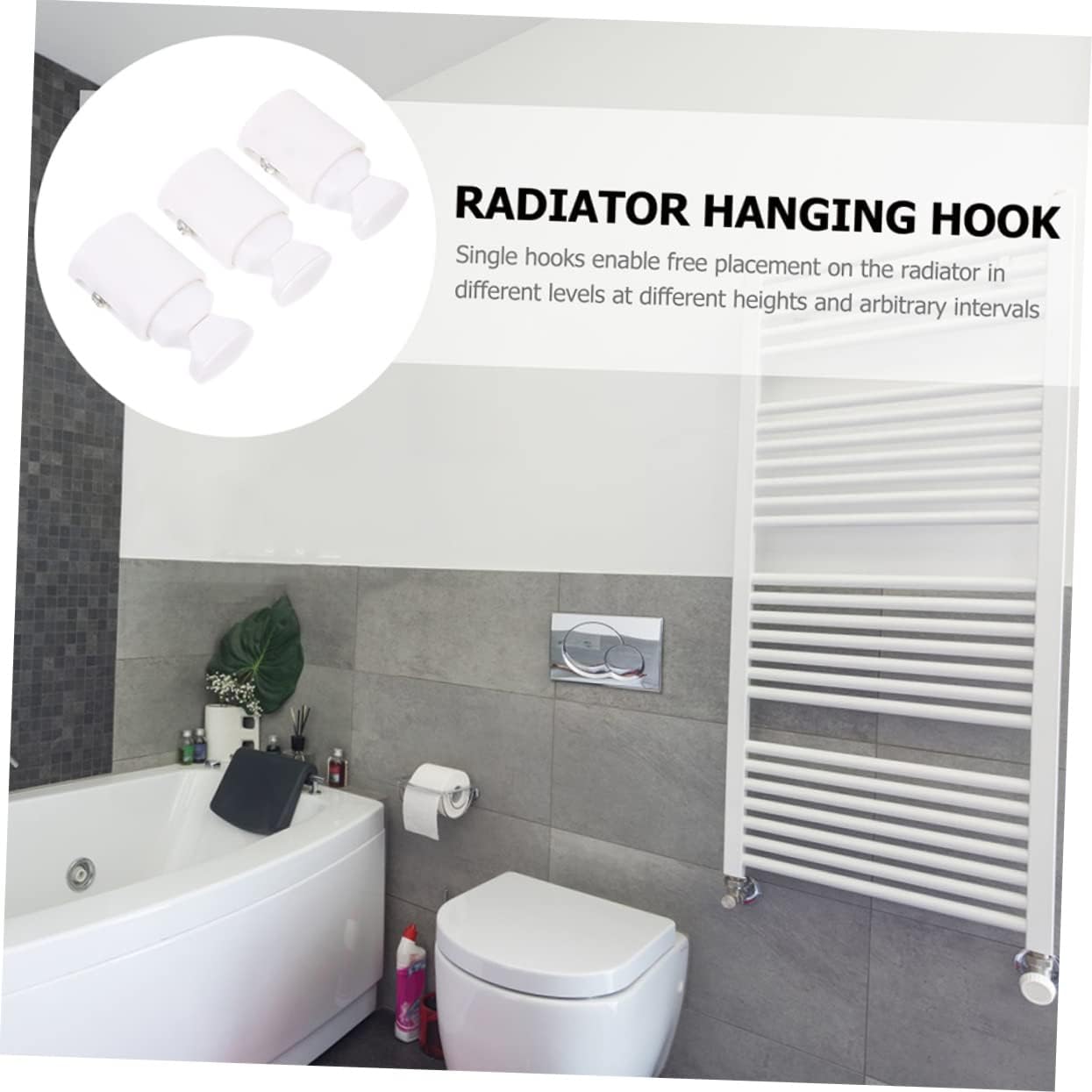 Happyyami 3pcs Radiator Hooks for Towel and Bathrobe Drying