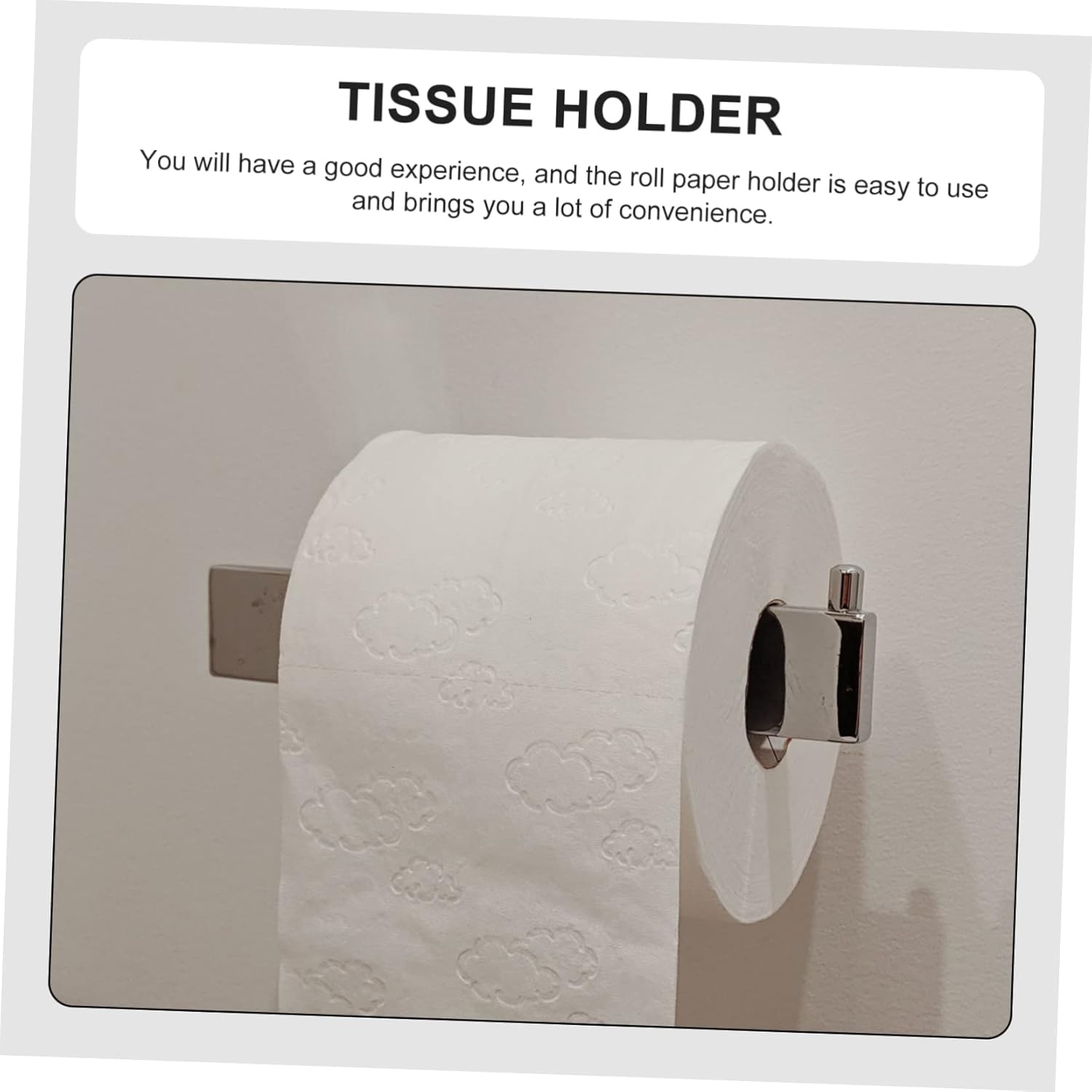 1Pc Wall Mount Toilet Paper Holder Durable Stylish Space Saving