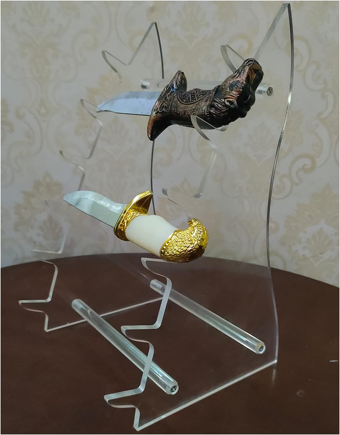 Lufr Arcylic Knife Display Stand Holder 6 Pcs