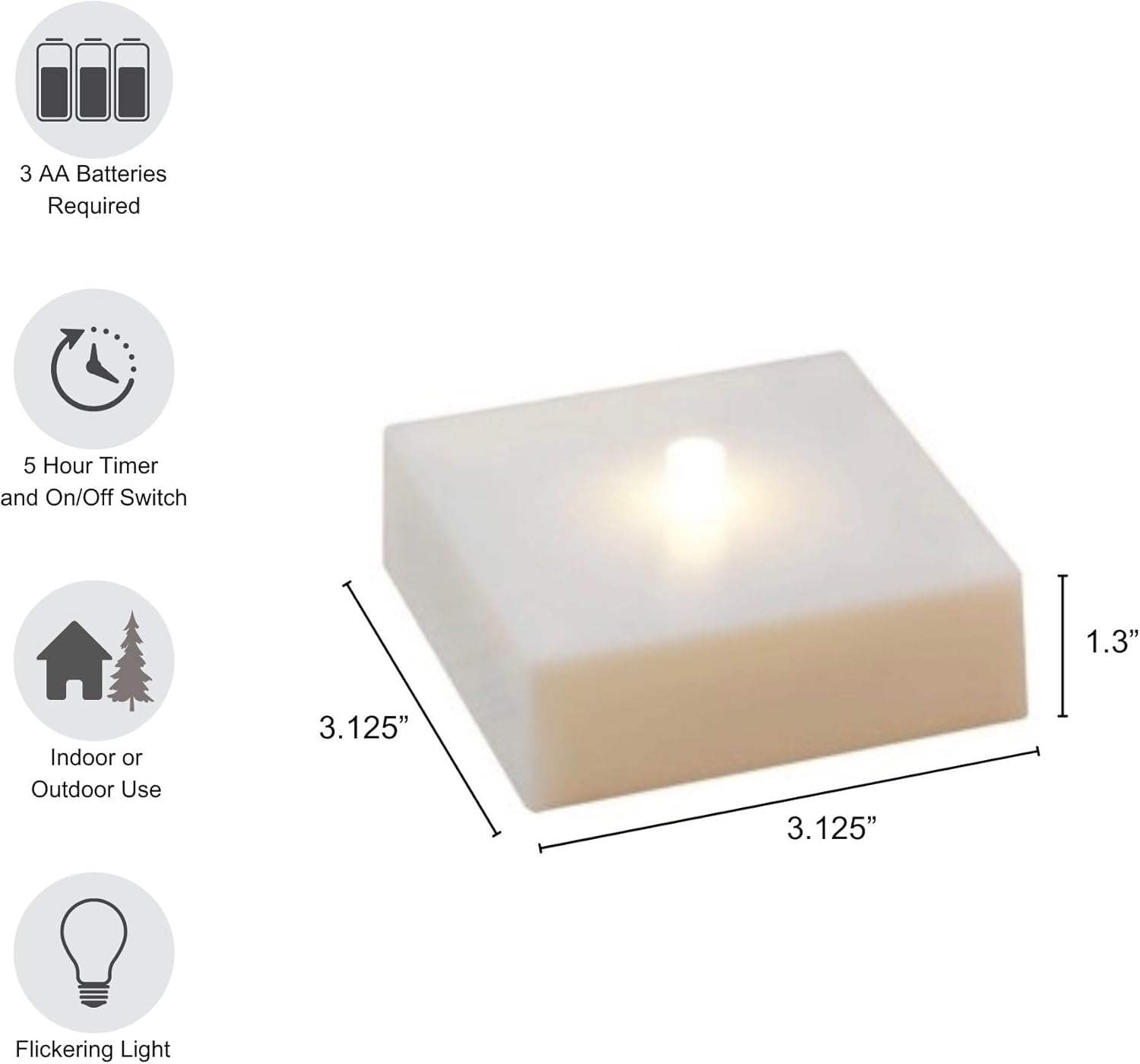 LumaBase Battery Operated Luminaria Kit with Timer Witch - Set of 6 1