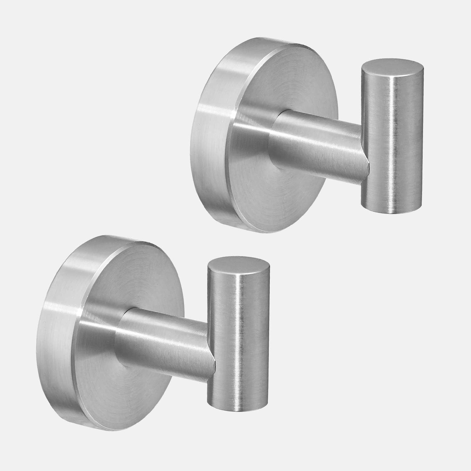 POKIM 2 Pack Brushed Nickel Towel Hooks