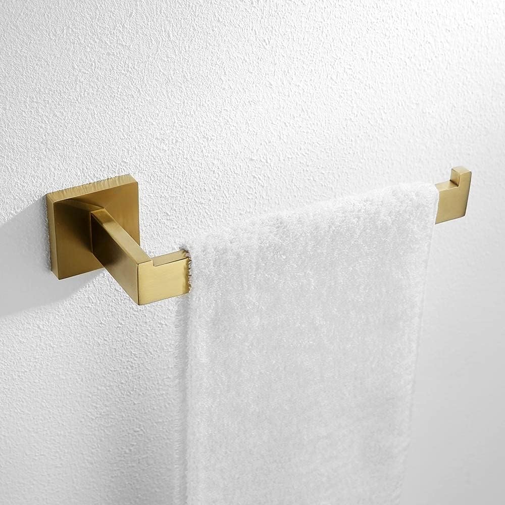 TYZK Gold Brushed Towel Bar Bathroom Hardware Set