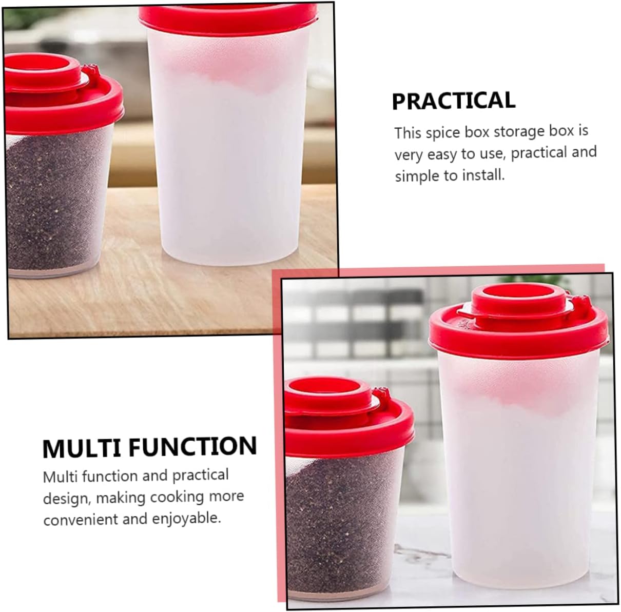 Cabilock Pepper Shakers Set for Kitchen