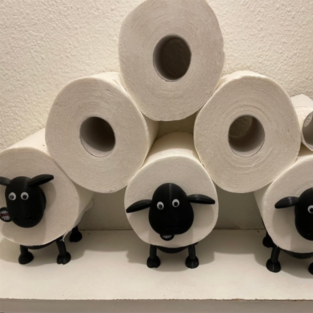 Cute Sheep Toilet Paper Holder Funny Bathroom Decor