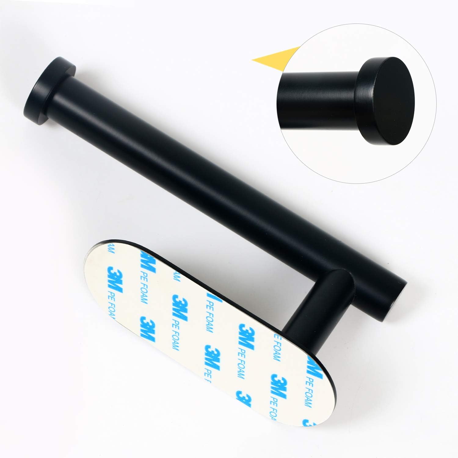 HouseAid Self Adhesive Toilet Paper Holder Matte Black 1