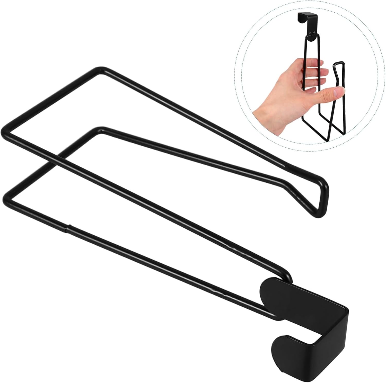 Luxshiny Over The Tank Toilet Paper Holder Black