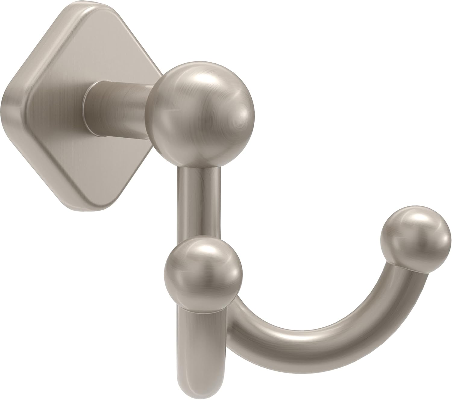 FRANKLIN BRASS Double Towel Hook Satin Nickel