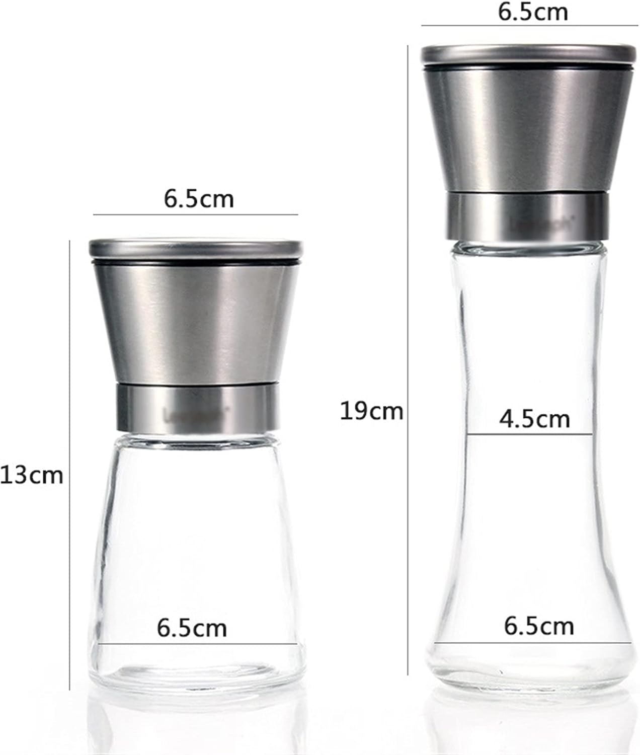LEIXIUSM Salt Pepper Mill Shakers Set of 2
