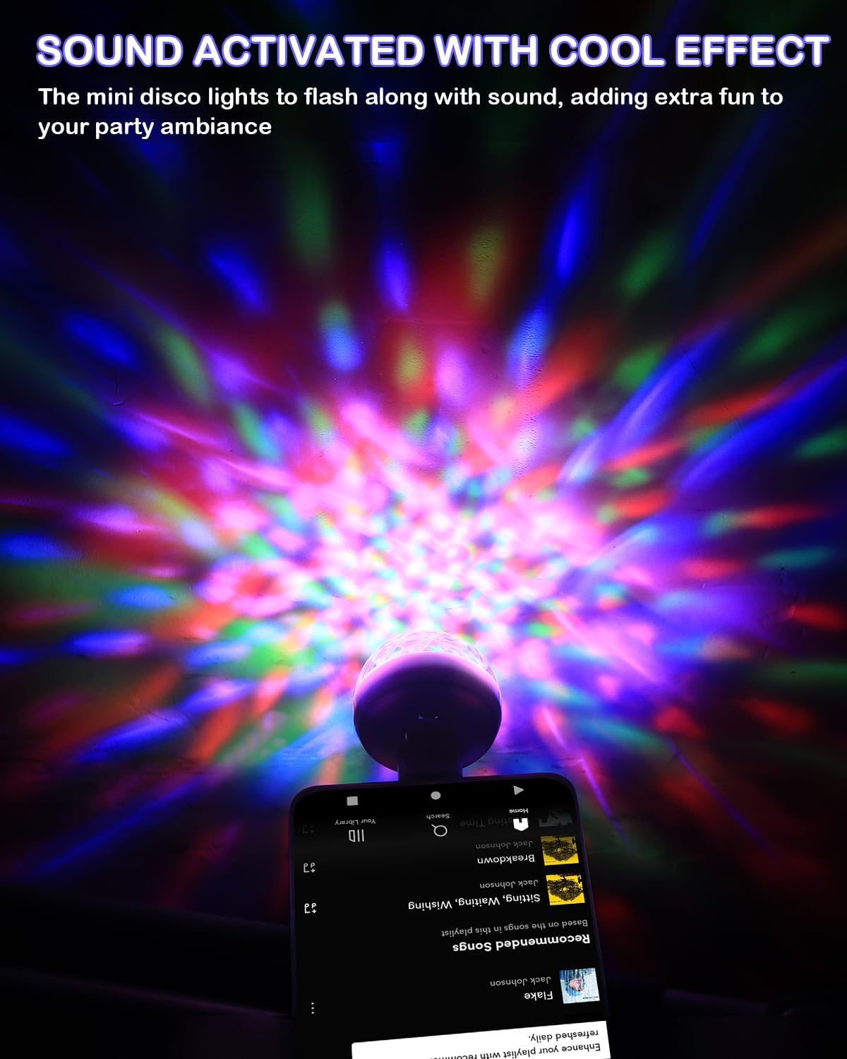 Luditek USB Mini Disco Ball Light 4 Pack