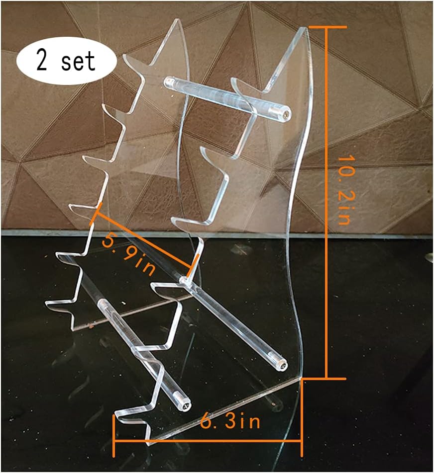 Lufr Arcylic Knife Display Stand Holder 6 Pcs
