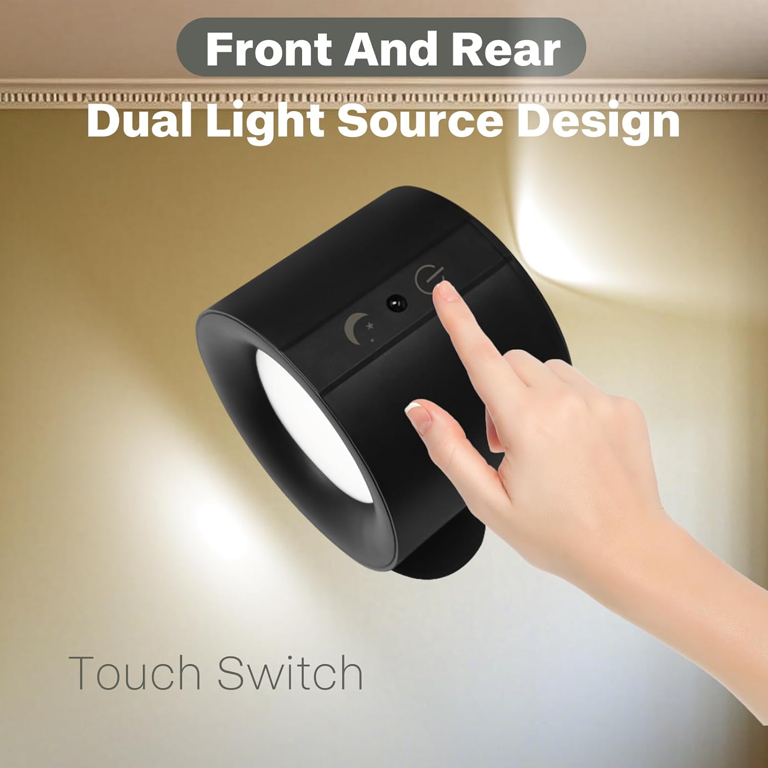 LED Spotlight Indoor Rechargeable Wall Lamp with Timer and Dual Light Source