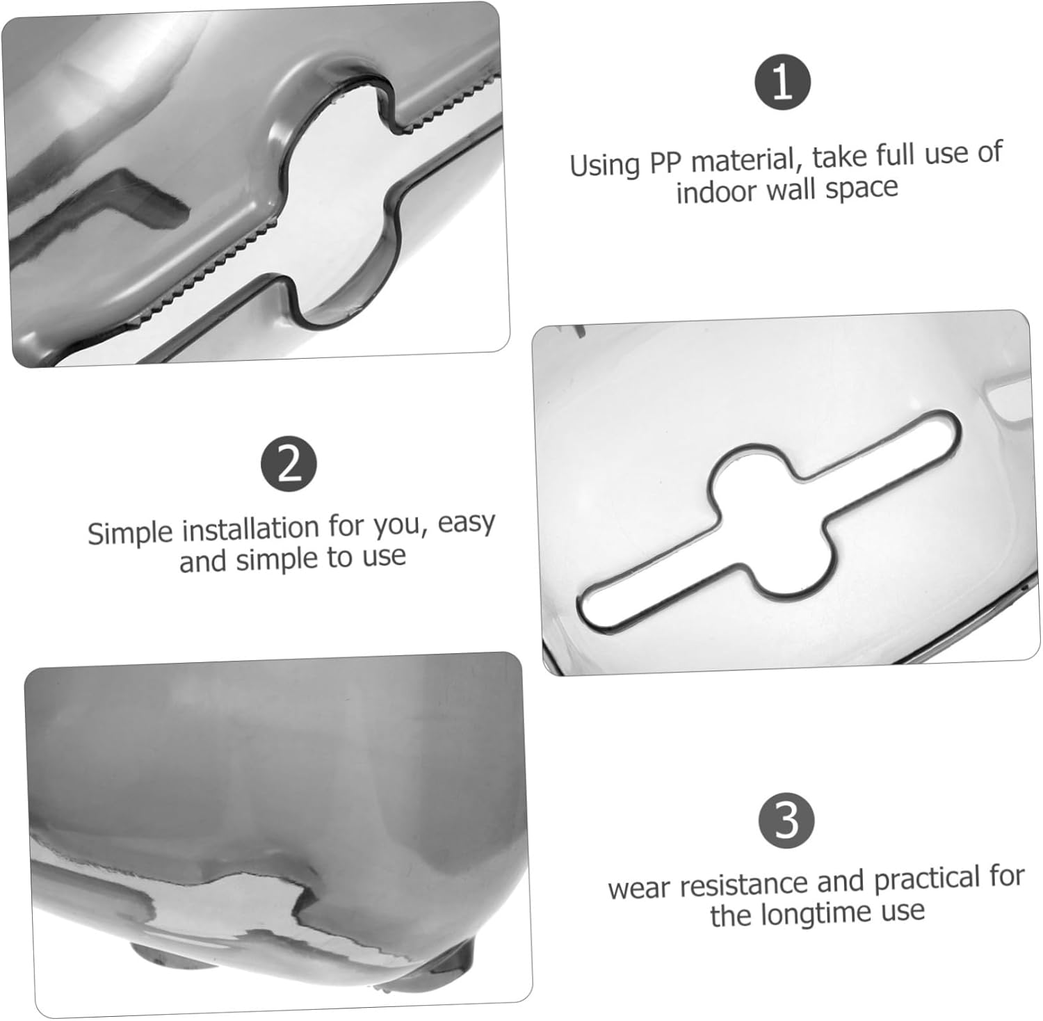 JECOMPRIS Toilet Paper Holder with Shelf Space-Saving Transparent Design