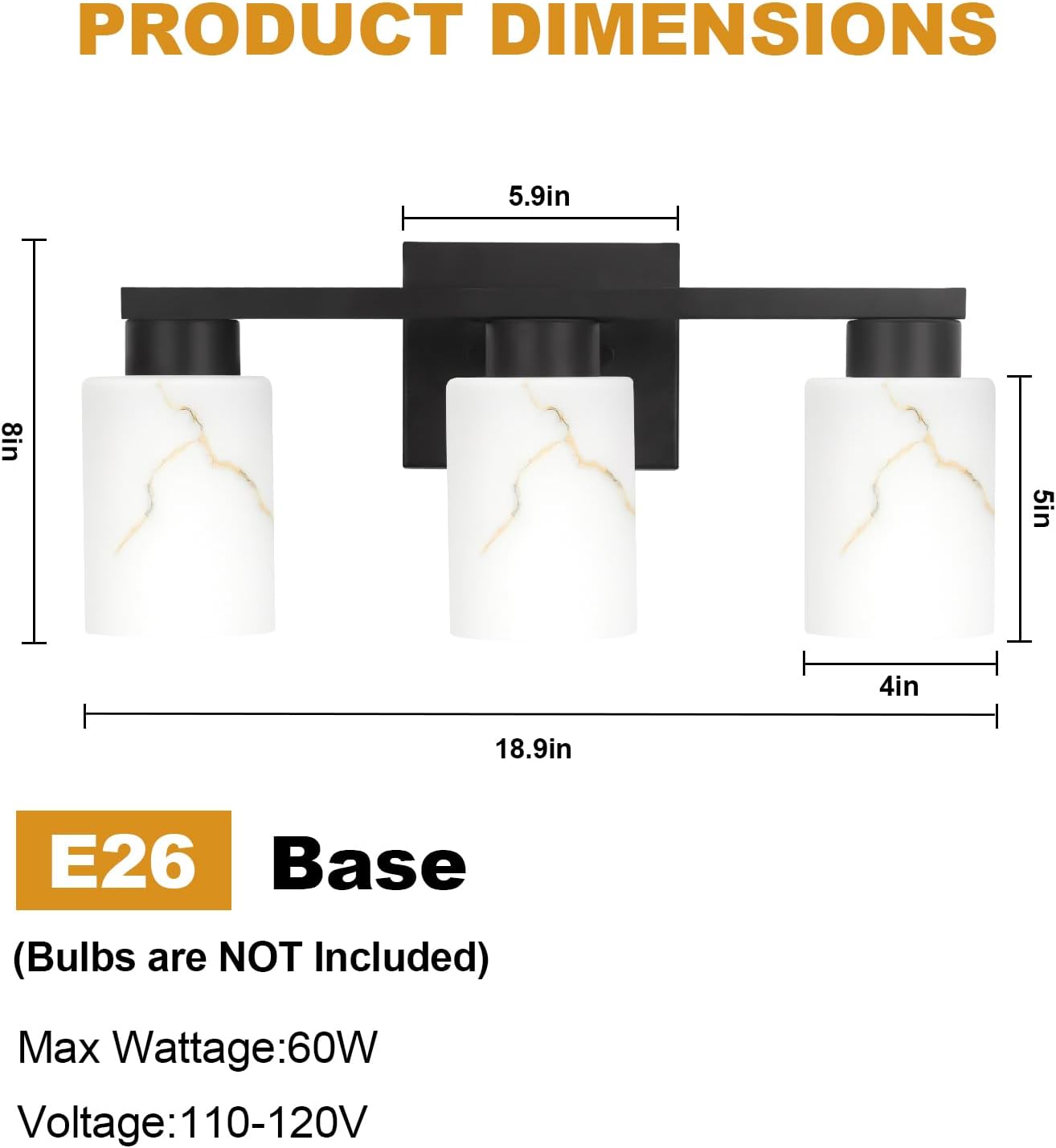 Mieloxiy 3-Light Black Metal Wall Lamp with Art Glass