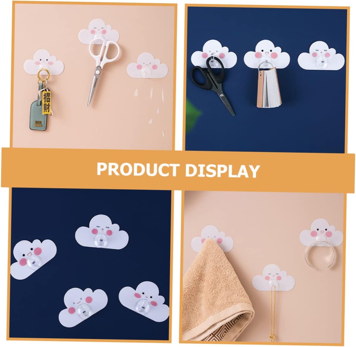 DECHOUS 12pcs Cloud Decor Hooks for Boys Girls Room