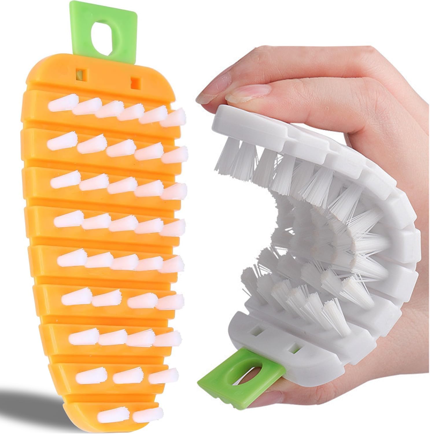 Qiifaiikooii Vegetable Brush 2 Pcs Bendable Cleaning Brush