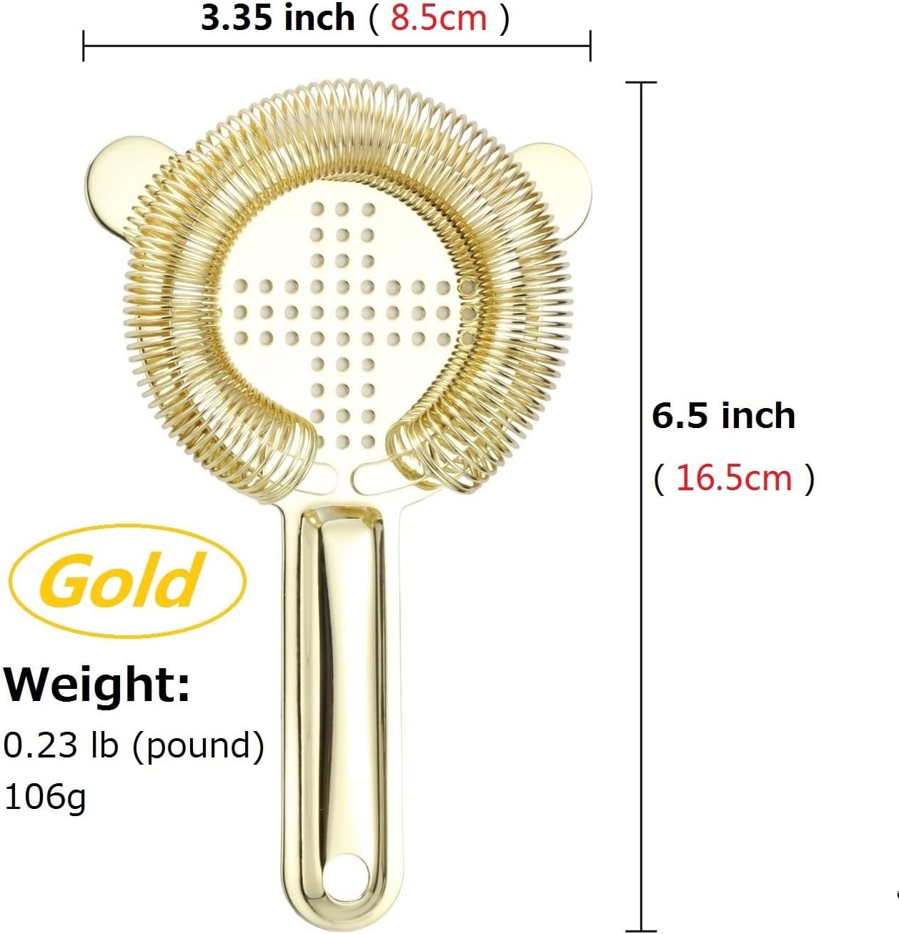 YUHWYI Cocktail Strainer with 100 Wire Spring