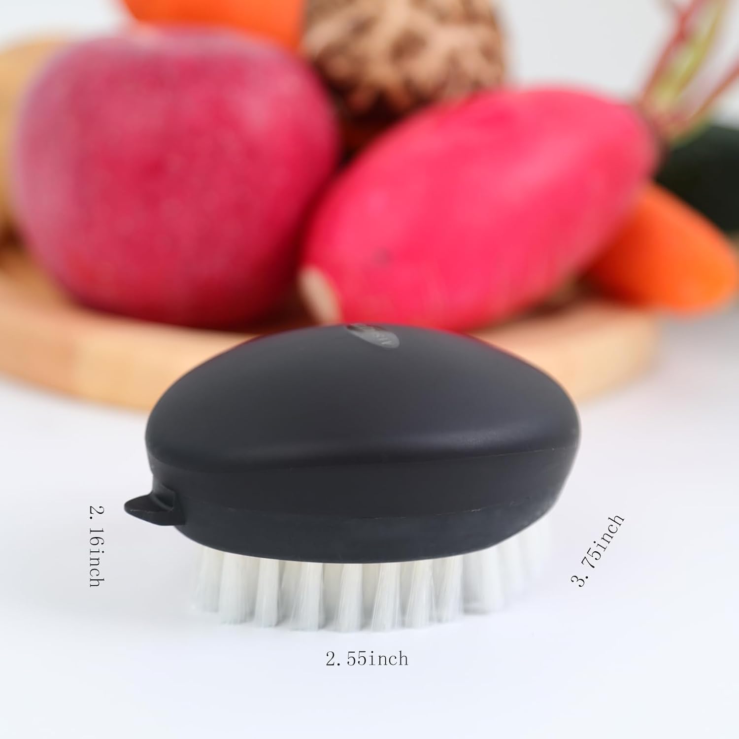 AISHUJIE 2 Pcs Vegetable Brush with Non-Slip Grip